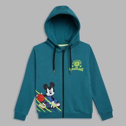 Blue Giraffe Boys Teal Printed Hooded Sweatshirt-picture-39