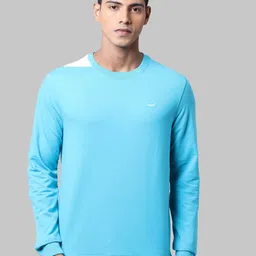 Park Avenue Men Blue Solid Sweatshirt-picture-19