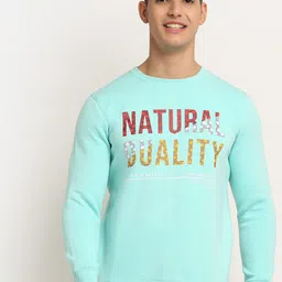 Rodamo Men Blue Printed Sweatshirt-image-20