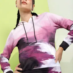 Tokyo Talkies Women Printed Hooded Sweatshirt-image-51