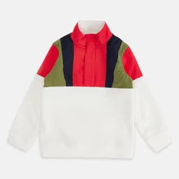 Pantaloons Junior Boys White Colourblocked Sweatshirt-picture-27