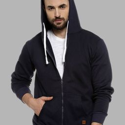 Campus Sutra Men Navy Blue Hooded Sweatshirt-picture-43