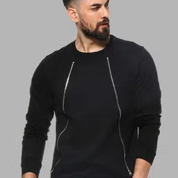 Campus Sutra Men Black Printed Sweatshirt-picture-31
