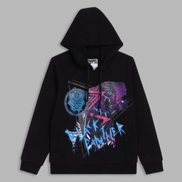Blue Giraffe Boys Black Printed Hooded Sweatshirt-picture-38