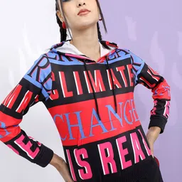 Tokyo Talkies Women Printed Hooded Sweatshirt-image-53