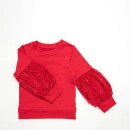 Nino Bambino Girls Lace Cotton Sweatshirt-image-83