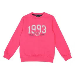CREMLIN CLOTHING Girls Fuchsia Pink Printed Sweatshirt-picture-24