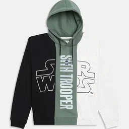 Octave Boys Olive Green Printed Hooded Sweatshirt-picture-47