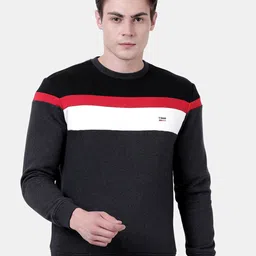 t-base Men Black Striped Sweatshirt-picture-35