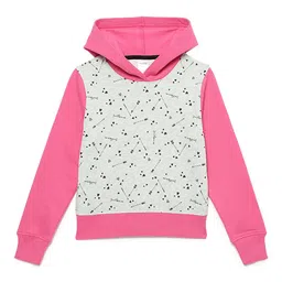 mackly Girls Pink Printed Hooded Sweatshirt-picture-26