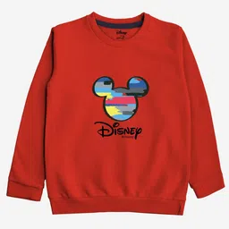 Minicult Kids Red Mickey Mouse Printed Sweatshirt-picture-15