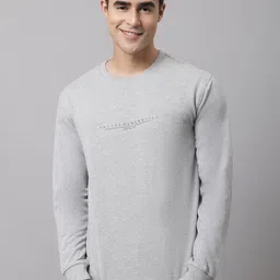 Cantabil Men Grey Melange Fleece Sweatshirt-picture-13