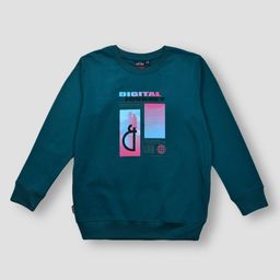 Gini and Jony Boys Green Printed Fleece Sweatshirt-picture-31