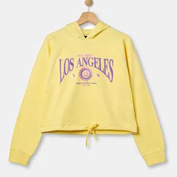 R&B Girls Yellow Printed Cotton Sweatshirt-picture-33