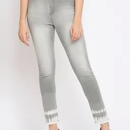 Being Human Women Grey Straight Fit High-Rise Heavy Fade Cotton Jeans-picture-40