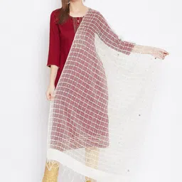 Clora Creation Woven Design Organza Dupatta with Sequinned-picture-40