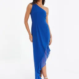QUIZ One-Shouldered Sleeveless  Maxi Dress image 1