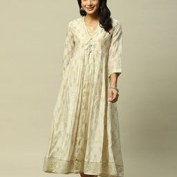 Rangriti Floral Printed V Neck Maxi Dress-picture-33