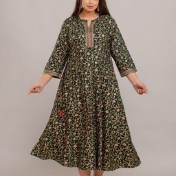 Fashion Zest Women Floral Print Flared Sleeve Maxi Dress-picture-21