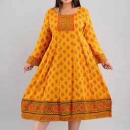Fashion Zest Women Floral Print Flared Sleeve Maxi Dress-picture-15