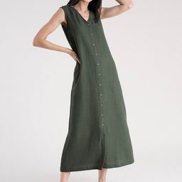 FableStreet Olive Green A-Line Maxi Dress-picture-18