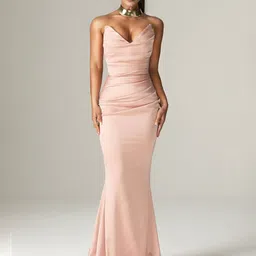 Bee Boe V-Neck Satin Maxi Dress-picture-27