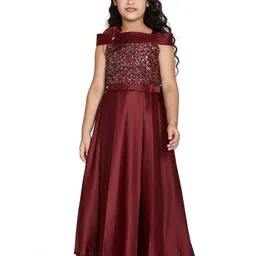 Peppermint Girls Sequinned Embellished Maxi Dress-image-71