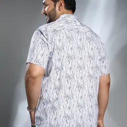 Instafab Plus Size Men Comfort Abstract Printed Pure Cotton Casual Shirt image 4