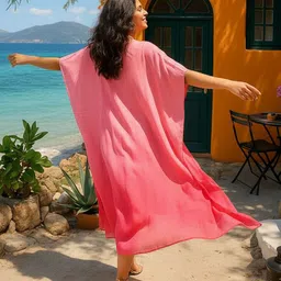 Chandbaali Kimono Sleeve Kaftan Midi Dress image 4