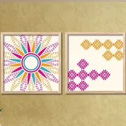 WALLLANE Set of 2 Abstract Wood Wall Art image 5