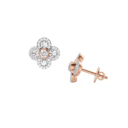 Sparkles 14KT Rose Gold Earrings With 0.79 Carat Lab Grown Diamonds- 2.14 g image 3