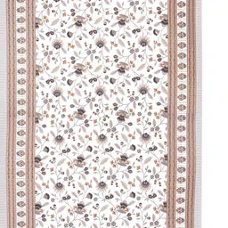 Salgia White Floral 210 TC Single Bedsheet with 1 Pillow Covers image 2