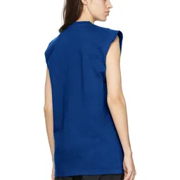 NOTWILD Women Solid Round Neck Cotton T-shirt image 3