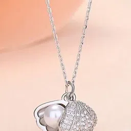 Utkarsh Silver-Plated Feather Shaped Pendants with Chains-picture-27