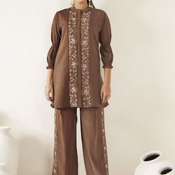 Anouk Embroidered Tunic With Trouser Co-Ords-picture-32