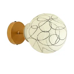 SOMIL Black & White Printed Glass Wall Lamp image 2