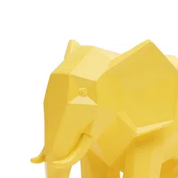 Pure Home and Living Yellow Figurine Elephant Showpiece image 5