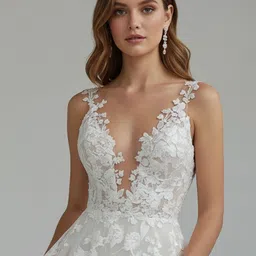 bebe Floral Embroidered A-Line Maxi Dress image 2