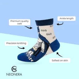 NEONERA Boys Pack Of 5 Printed Ankle-Length Socks image 2