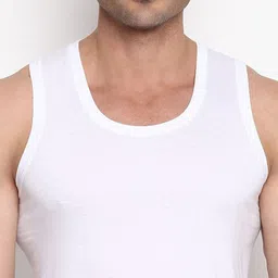 CAVENDERS Pack Of 6 Pure Cotton Basic Vests White Pure CottonDno-v49st image 4