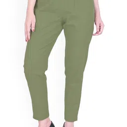 Neelokurti Women Mid Rise Regular Fit Pleated Cotton Regular Trousers-picture-39