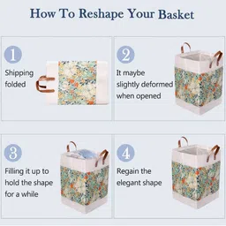 Stylista 2-Pcs Yellow & Green Printed Durable & Foldable Laundry Bag with Handle image 3