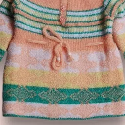 LeafBird Infants 4Pc Printed Sweater With Trousers & Booties & Caps Gift Set image 3