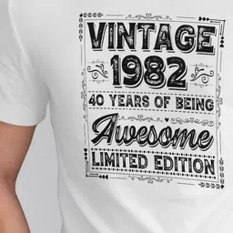 Seekbuylove Typography Printed Round Neck Short Sleeves Bio Finish Pure Cotton T-shirt image 5