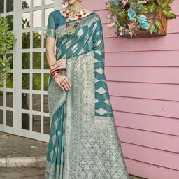Anouk Rustic Ethnic Motifs Woven Design Chanderi Saree-picture-41