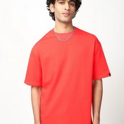Bewakoof Heavy Duty Men Solid Round Neck Cotton Oversized T-shirt-picture-10
