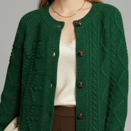 Mast & Harbour Women Cable Knit Cardigan image 5