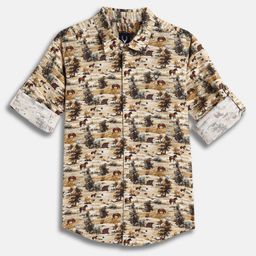 Allen Solly Junior Boys Slim Fit Graphic Printed Casual Shirt-picture-22