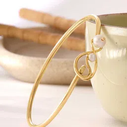 Mia by Tanishq Women 14KT Gold Pearl Poised Knot Bangle -4.97 g-picture-42