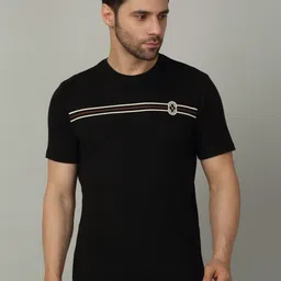 LOUIS STITCH Men Striped Round Neck Cotton T-shirt-picture-13